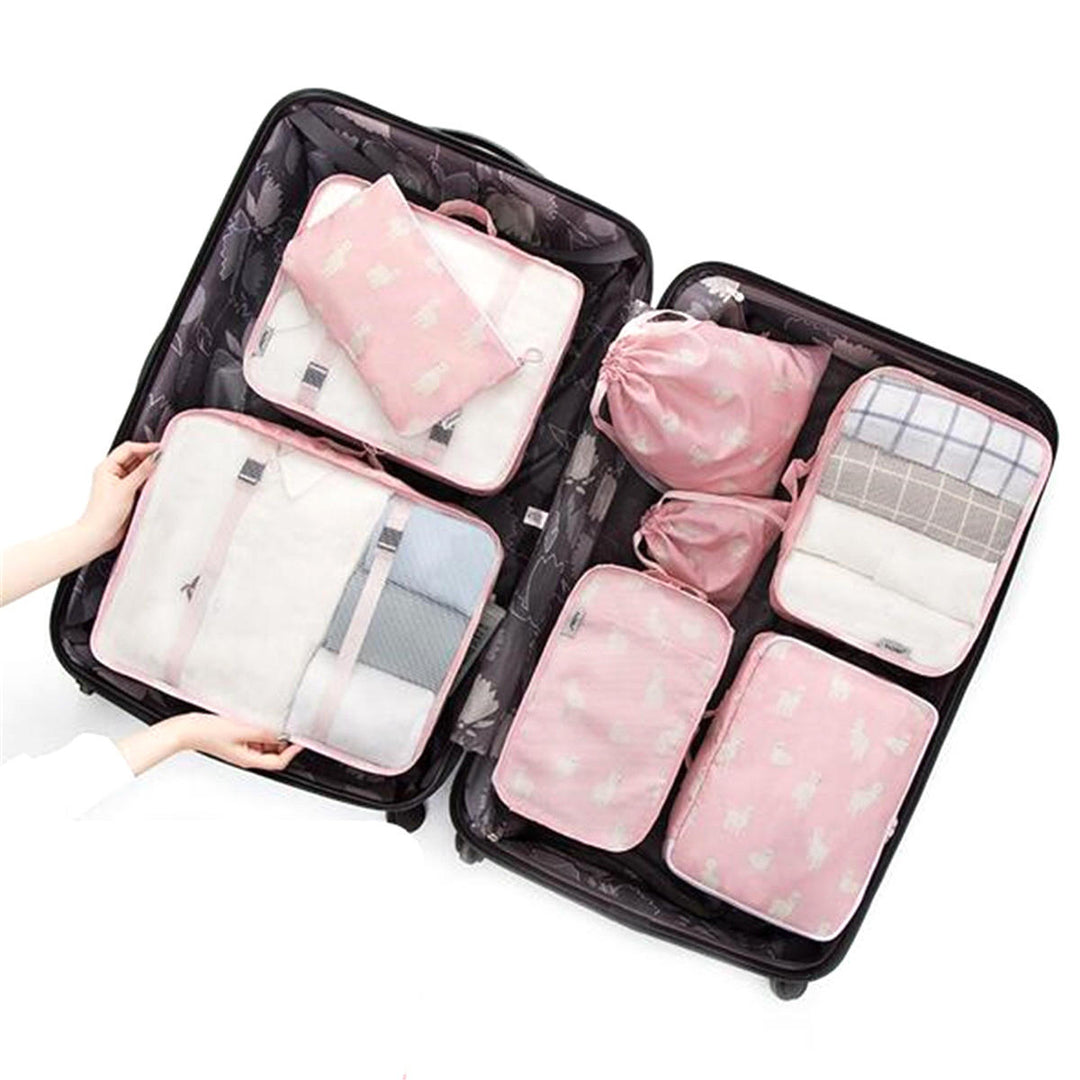 8PCS,Set Travel Luggage Organizer Storage Pouches Suitcase Packing Bags Image 4