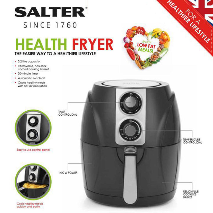 Air Fryer Household Circulation Fume Free Non-stick Frying Pan Intelligent Mobile-UK-Black Image 8