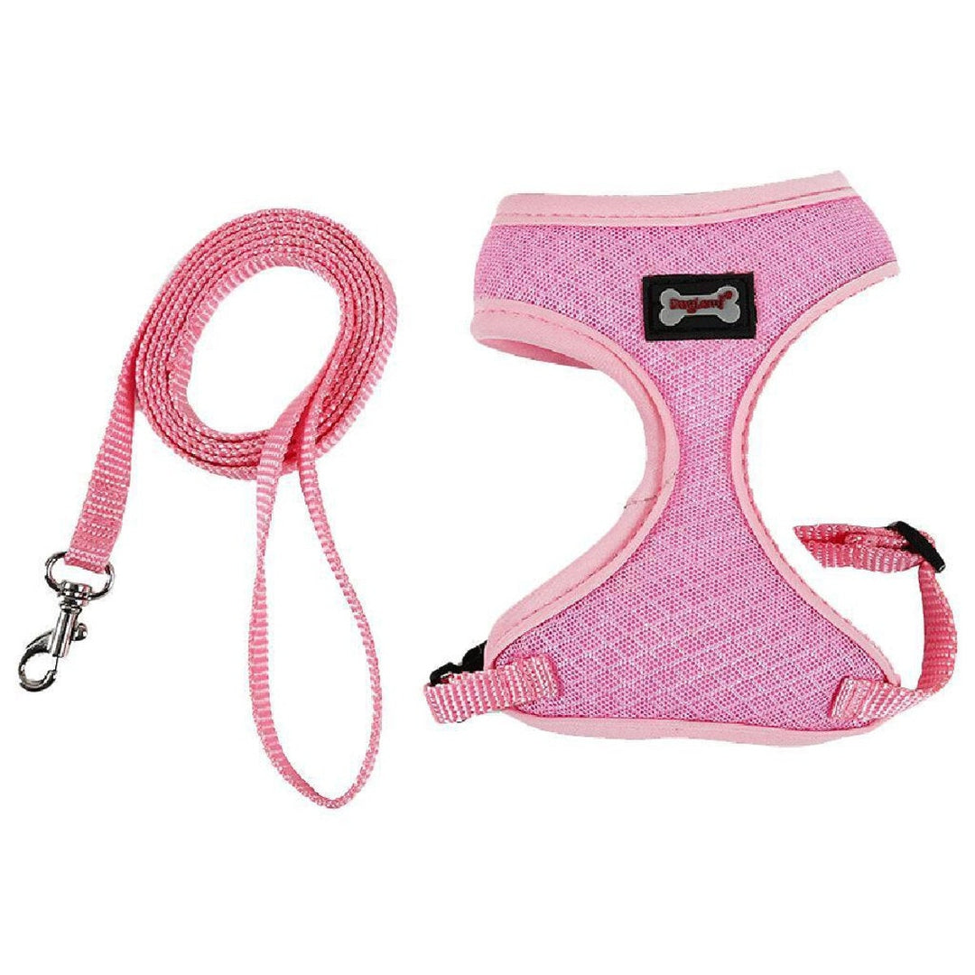 Adjustable Pet Lead Leash Cat Dog Harness And Soft Mesh Walking Harness Vest Apparel Image 7