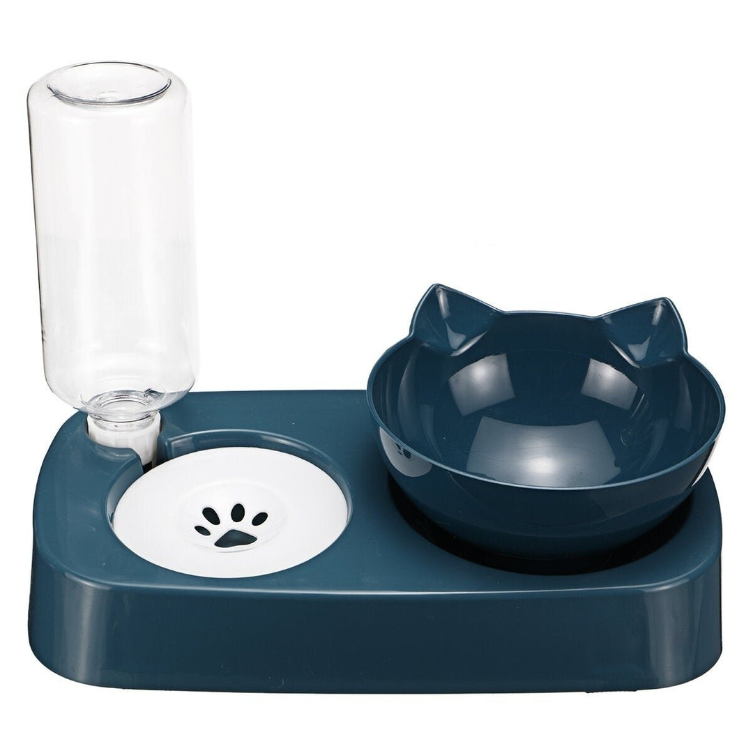 Anti-overturning Cat Bowl Separation Design Autoxic Drinking Water Basin Largr Capacity Pet Bowl Image 3