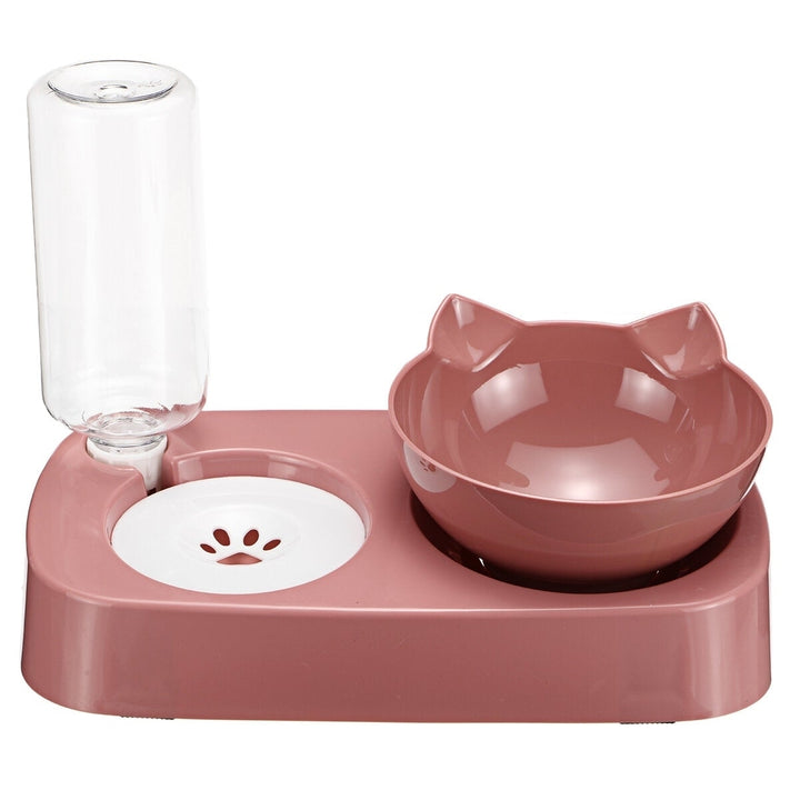 Anti-overturning Cat Bowl Separation Design Autoxic Drinking Water Basin Largr Capacity Pet Bowl Image 4