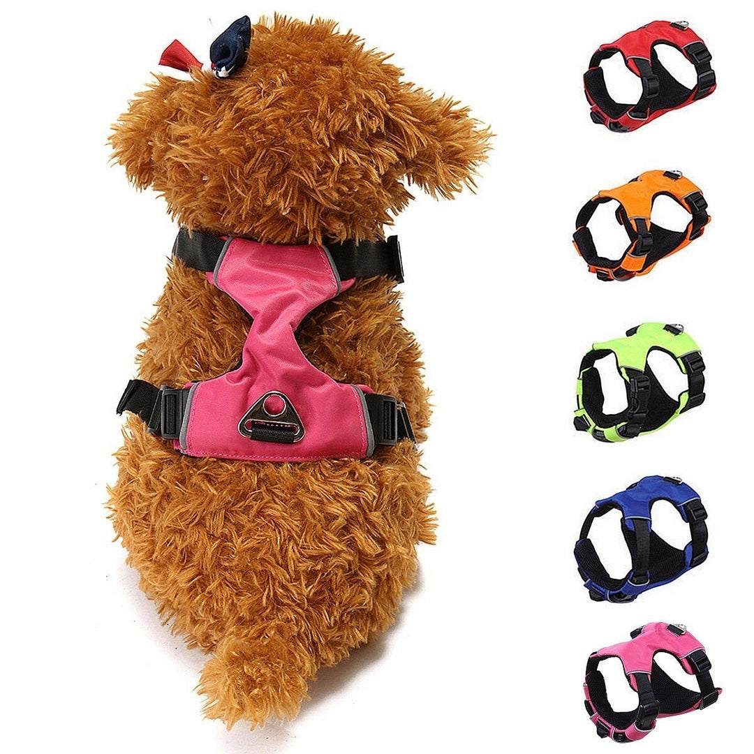 Adjustable Reflective Nylon Pet Dog Puppy Cat Harness Vest Collar Walking Safety Lead Leash Soft Breathable Image 5