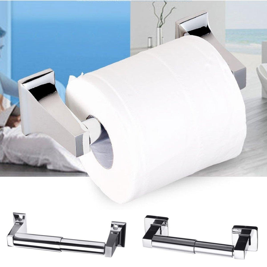 Aluminum Alloy Roll Paper Shelf Holder Telescopic Tissue Storage Organizer DTTT Image 1