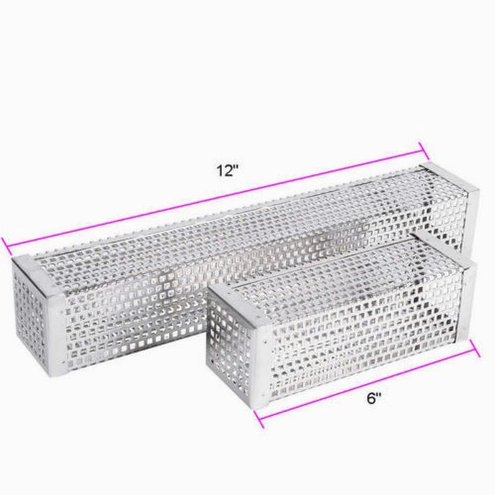 BBQ Stainless Steel Perforated Mesh Smoker Tube Filter Gadget Hot Cold Smoking Image 6