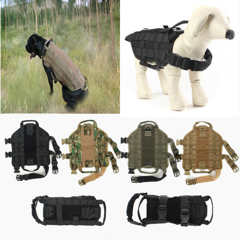 Army Tactical Dog Vest Hunting Dog Training Molle Vest Outdoor Military Dog Clothes Image 1