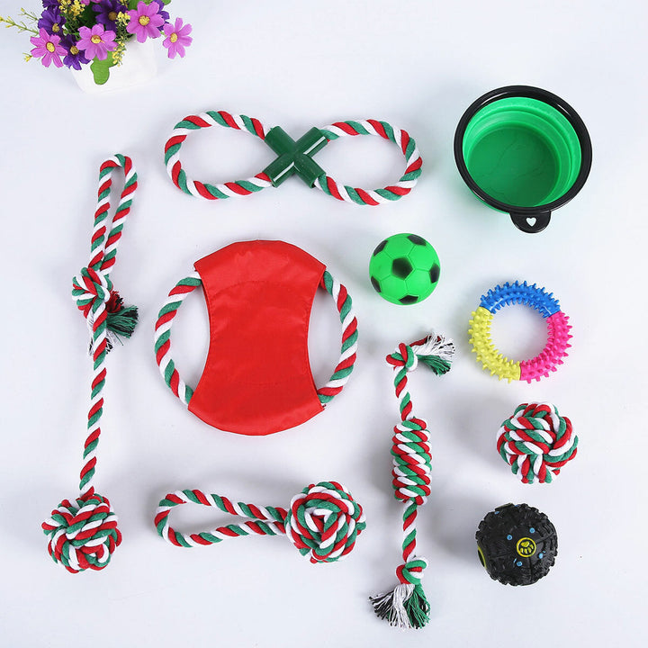 Assorted Dog Puppy Pet Toys Ropes Chew Balls Training Play Bundle Teething Aid Image 5