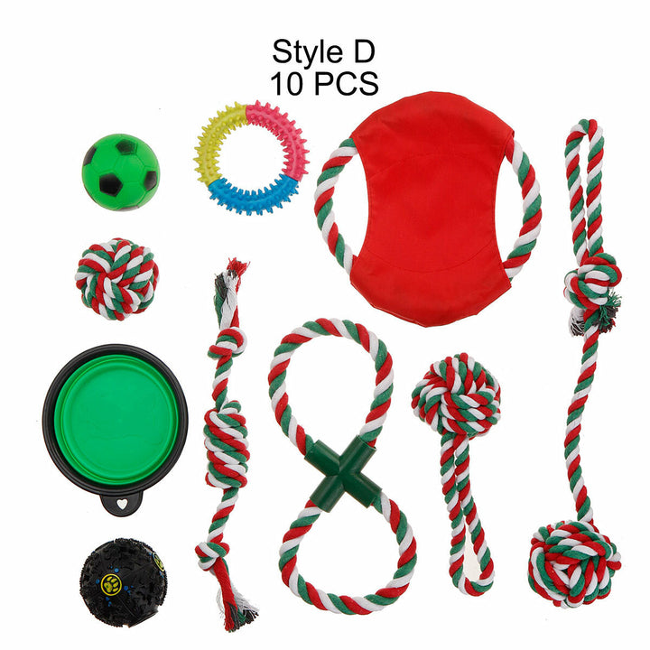 Assorted Dog Puppy Pet Toys Ropes Chew Balls Training Play Bundle Teething Aid Image 11