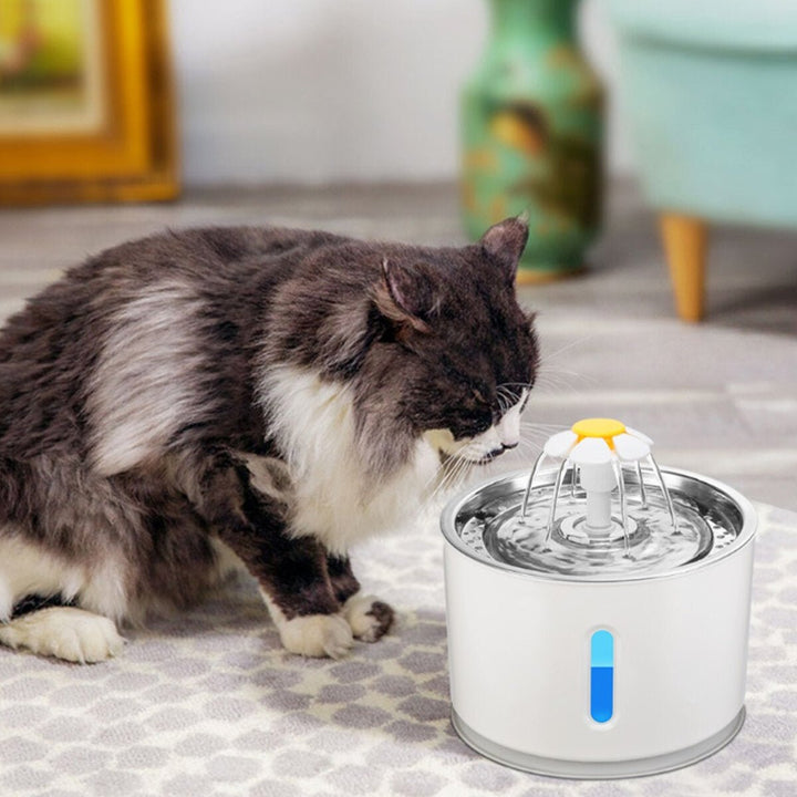 Automatic Cat Drinking Fountain 1.5W 100~240V with LED Mute Water Dispenser EU/US Plug Pet Supplies Image 3