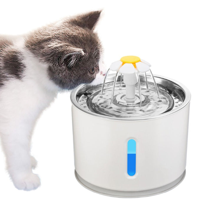 Automatic Cat Drinking Fountain 1.5W 100~240V with LED Mute Water Dispenser EU/US Plug Pet Supplies Image 4