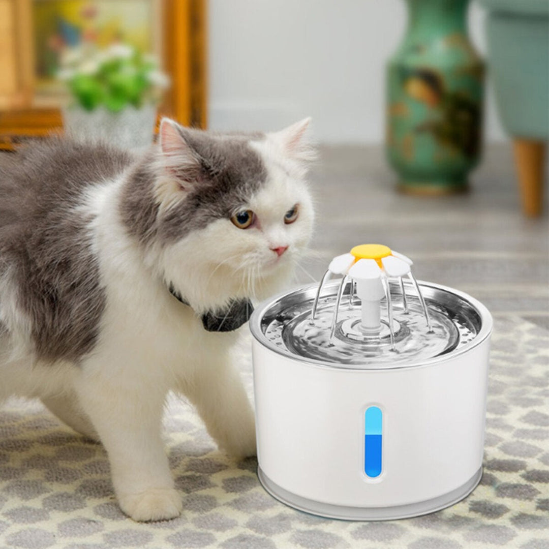 Automatic Cat Drinking Fountain 1.5W 100~240V with LED Mute Water Dispenser EU/US Plug Pet Supplies Image 5