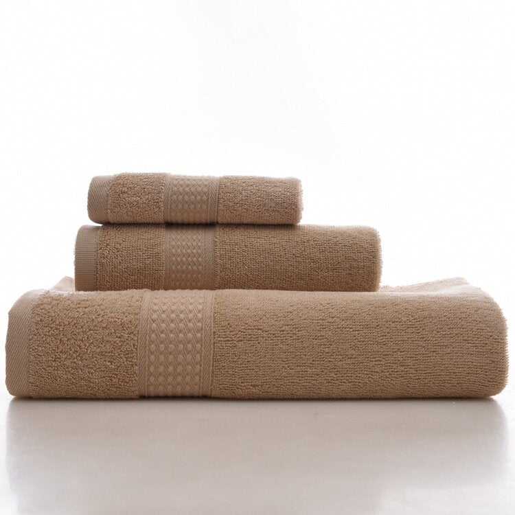 Bath Pure Towels Long Stapled Cotton Beach Spa Thicken Super Absorbent Towel Sets Image 3