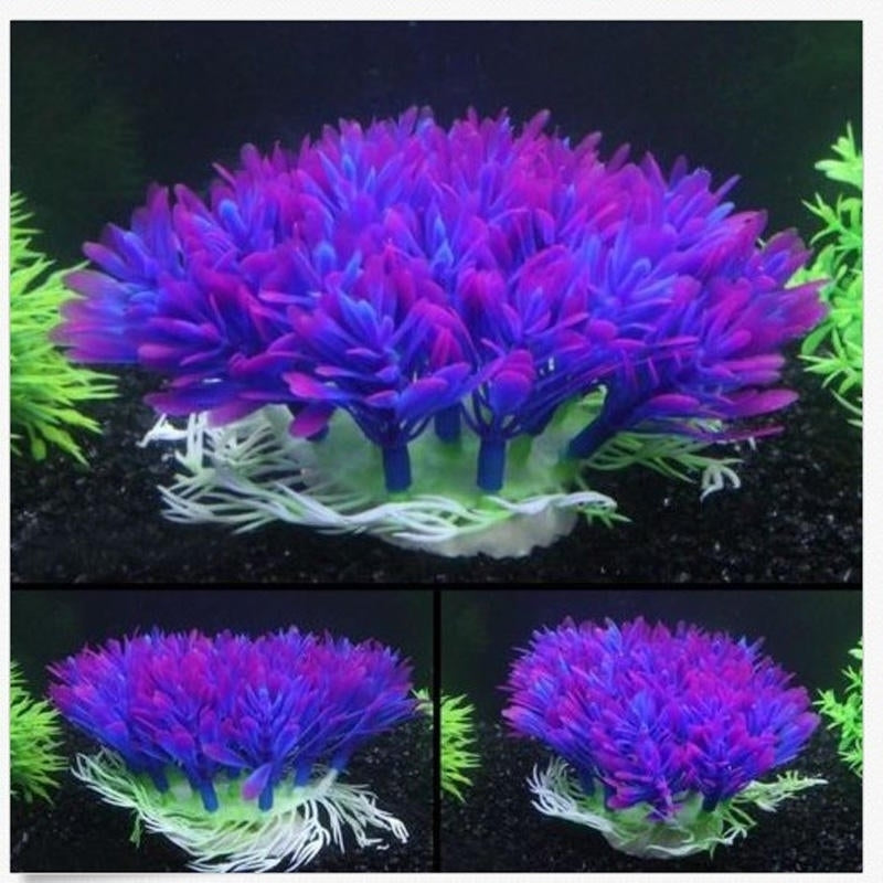 Artificial Plastic Plant Water Grass Fish Tank Aquarium Ornament Decorations Image 4