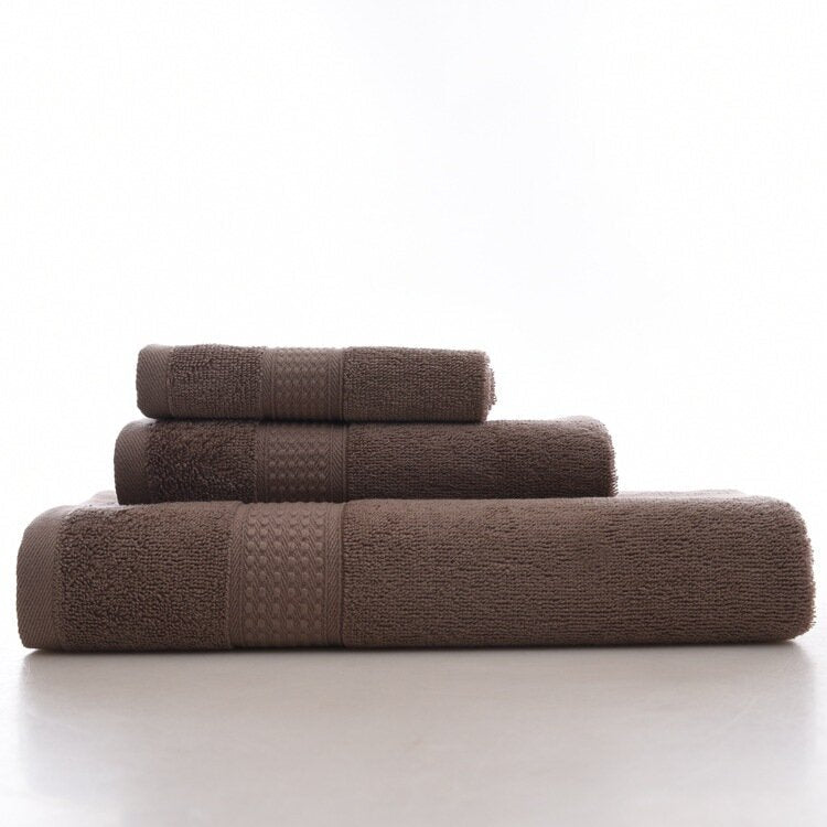 Bath Pure Towels Long Stapled Cotton Beach Spa Thicken Super Absorbent Towel Sets Image 4