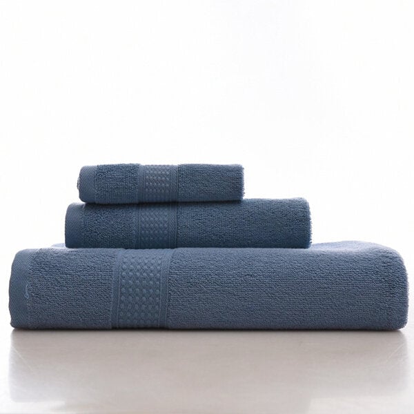 Bath Pure Towels Long Stapled Cotton Beach Spa Thicken Super Absorbent Towel Sets Image 1