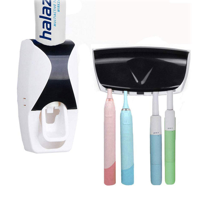 Automatic Bathroom Wall Mounted Toothpaste Dispenser With Five Toothbrush Holder Image 2