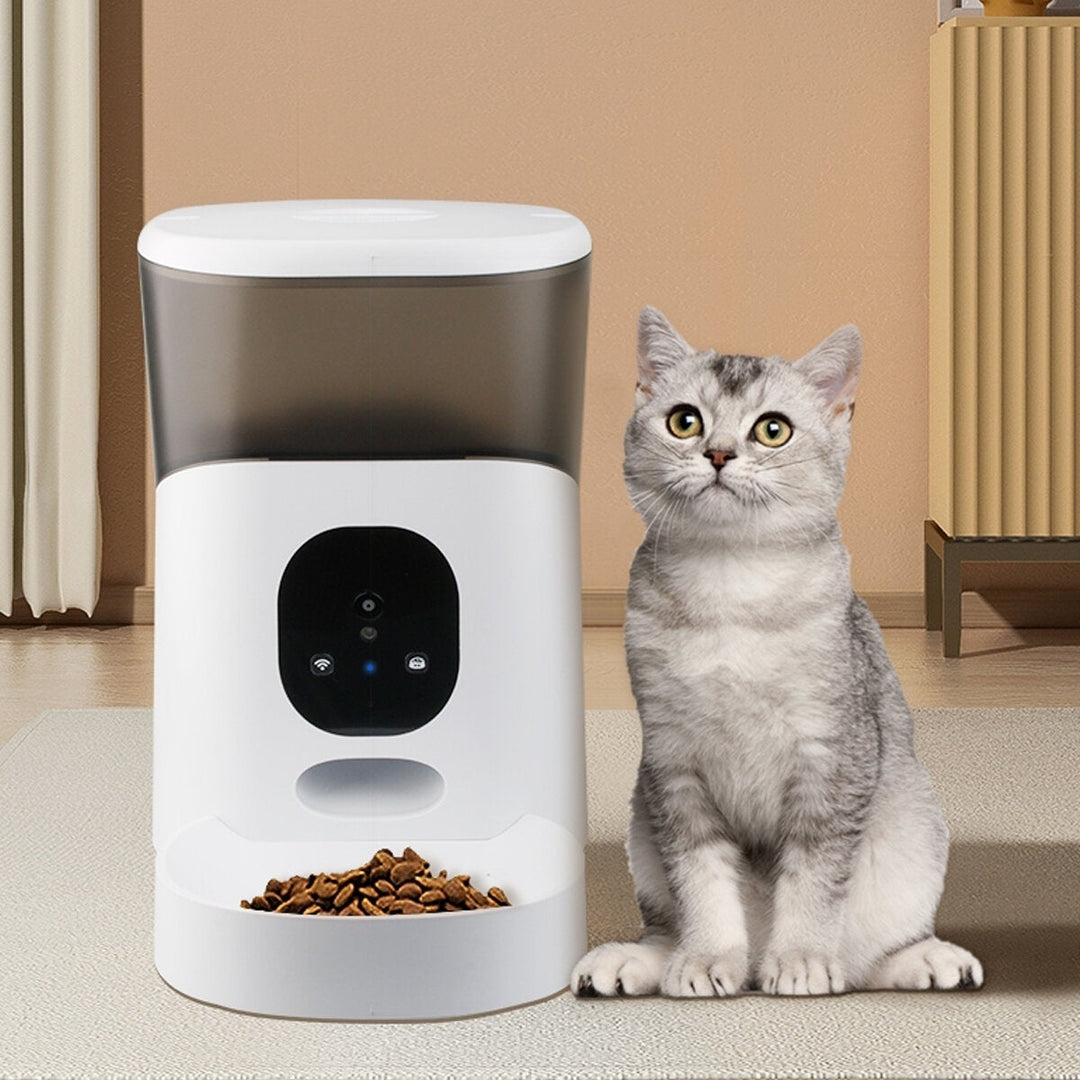 5L Pet Feeder Wi-Fi Remote Control Voice Control Cat Dog Feeder with Dual Power Design Image 9