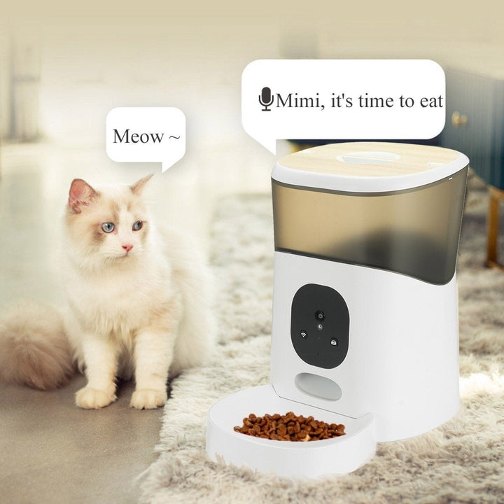 5L Pet Feeder Wi-Fi Remote Control Voice Control Cat Dog Feeder with Dual Power Design Image 10