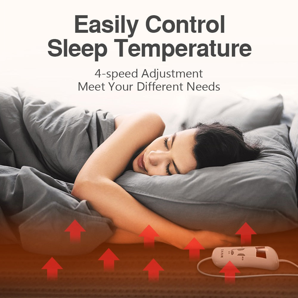 Automatic Electric Blanket Heating Thermostat Throw Blanket Body Warmer Bed Electric Mattress Heated Carpets Mat EU Plug Image 5