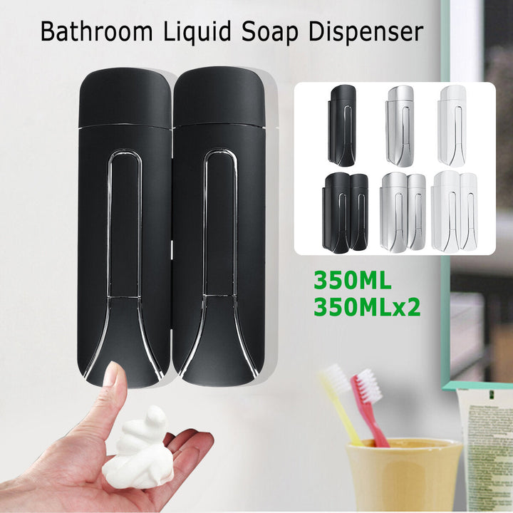 Bathroom Liquid Soap Dispenser 350ml Wall Mounted Liquid Soap Shower Gel Detergent Shampoo Bottle Hotel Home Accessories Image 2