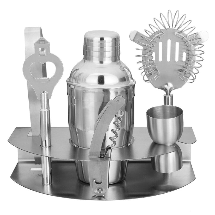 Bartender Shaker Cocktail Drink Mixer Stainless Steel Bar Opener Set Tools Martini Kit Image 1