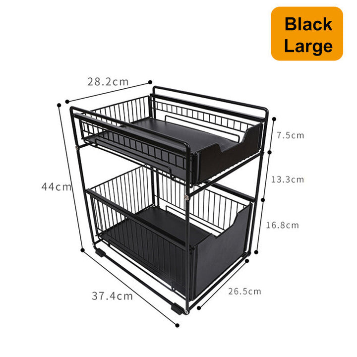 Bathroom Storage Rack Fridge Side Shelf 2 Layer Removable Kitchen Bathroom Organizer Shelf Gap Holder Image 8