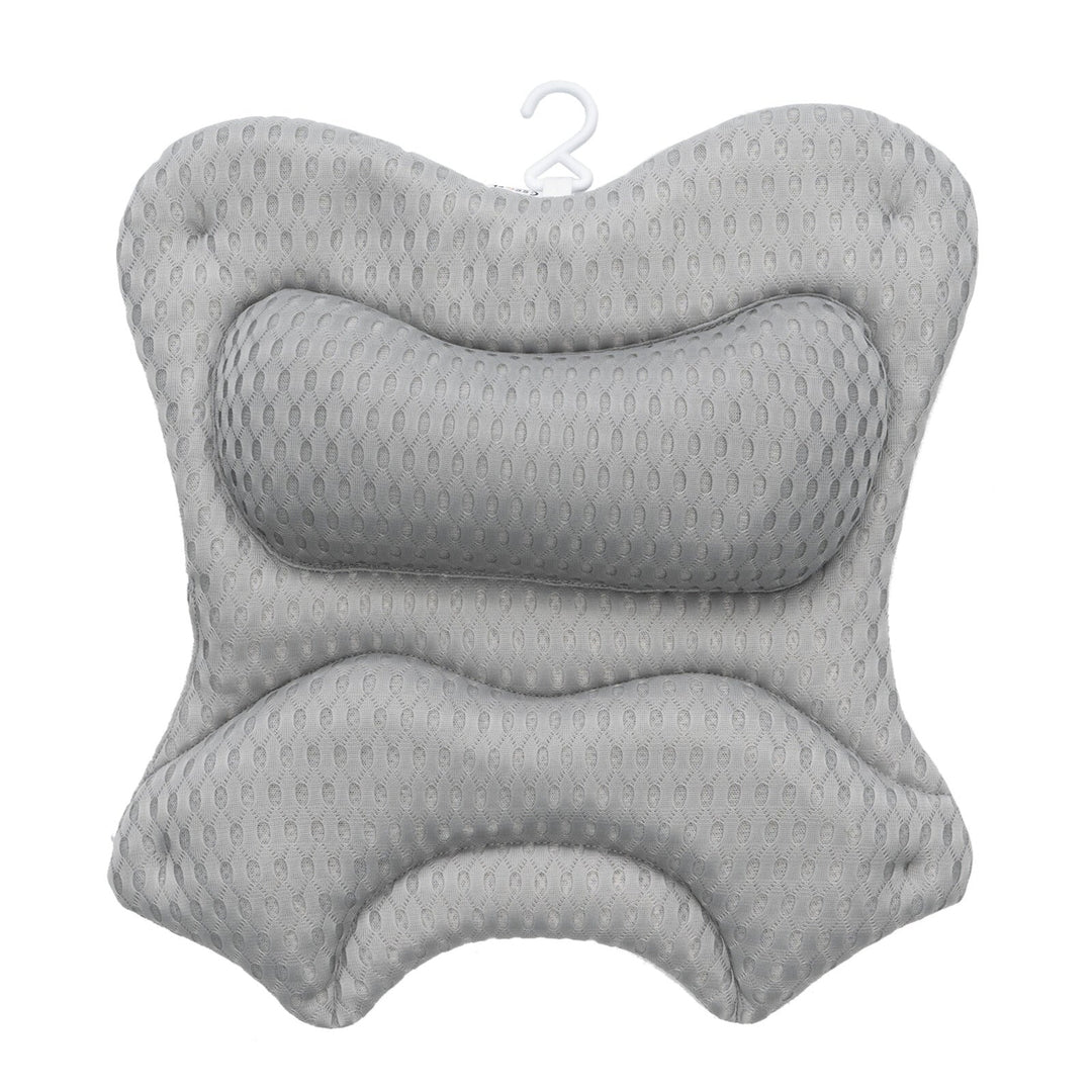 Bath Pillow Spa Neck Back Support Bathtub Tub 3D Mesh Cushions Suction Cups Image 2