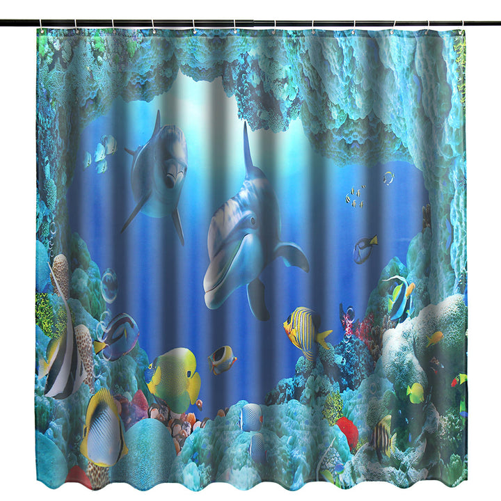 Bathroom Shower Curtain Bath Mat Toliet Pedestal Rug Pad Cover Image 2