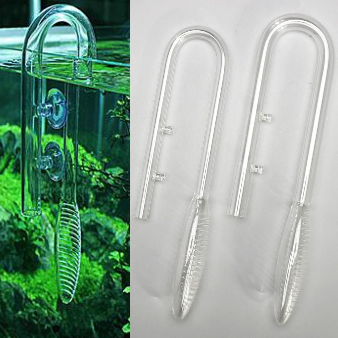 Aquarium Fish Tank Lily Violet Inflow Glass Pipe 13/17mm Tube + Suction Cups Set Image 2