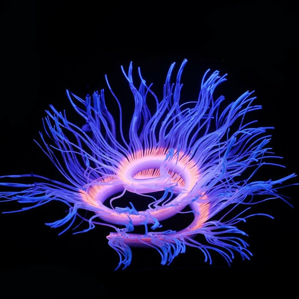 Aquarium Fish Tank Waterplant Decor Glowing Sea Anemone Coral Plant Ornament Image 2