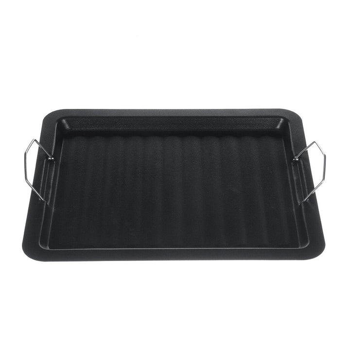 BBQ Grill Pan Steel Plate Non Stick Griddle Plate Cooking Frying Skillet Image 2