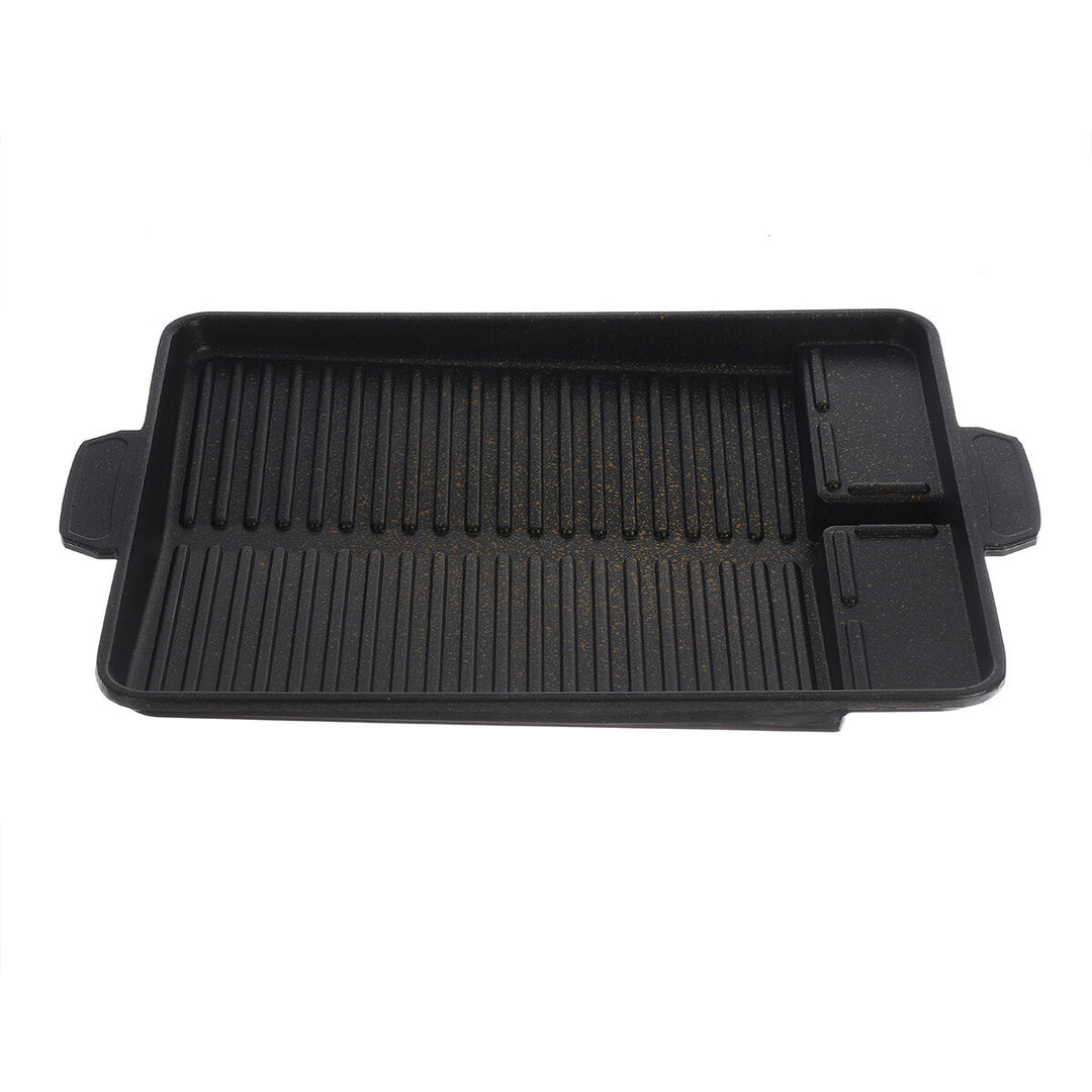 BBQ Grill Tray Cooking Plate Maifan Stone Coating Outdoor 32.5264CM Image 1