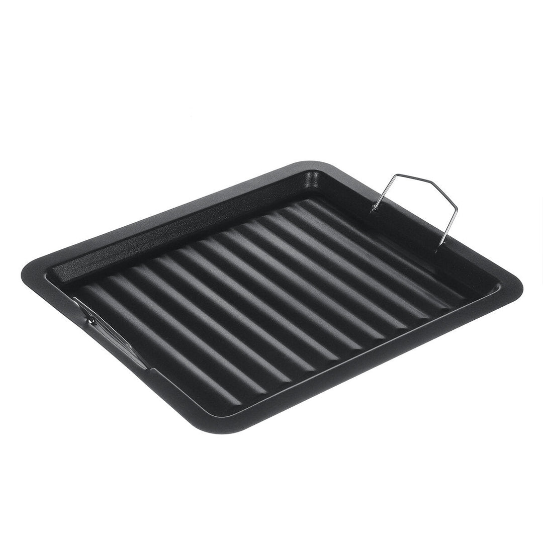 BBQ Grill Pan Steel Plate Non Stick Griddle Plate Cooking Frying Skillet Image 3