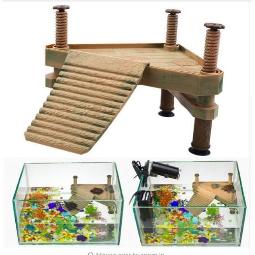 Aquarium Ornaments Reptile Turtle Frog Pier Floating Basking Platform Aquarium Fish Tank Decor Image 3