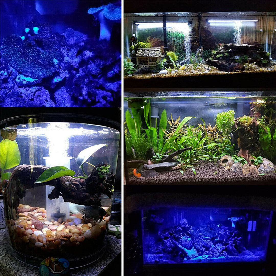 Aquarium Tank Pond LED Strip Lights Bar Lamp Submersible Lights White Blue Fish Image 4