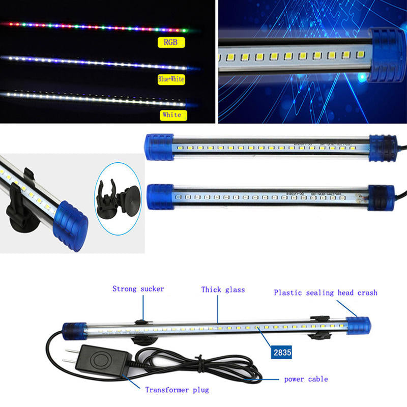 Aquarium Waterproof LED Light Bar Tank Fish Submersible Down Light Tropical Aquarium Product 2.5W20CM Image 1