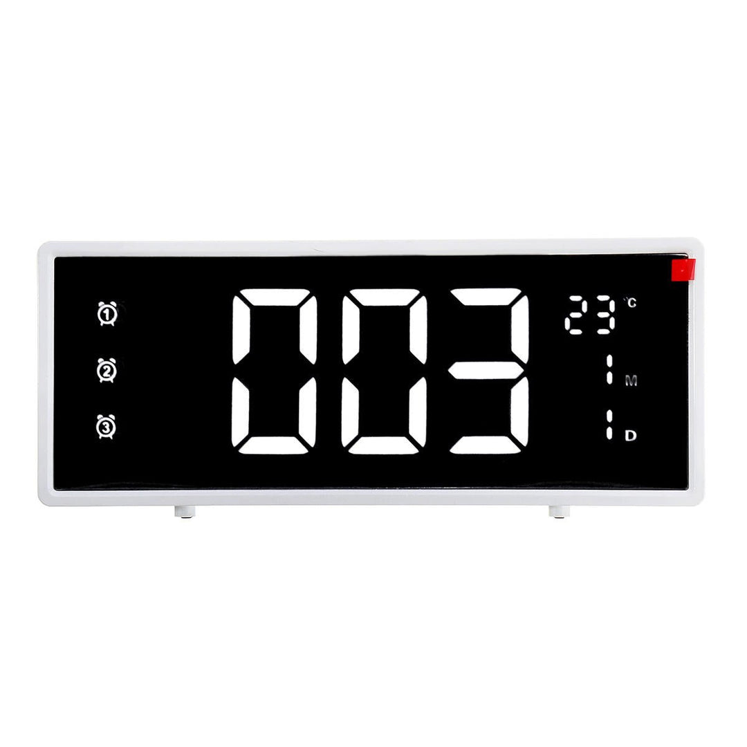 Arc LED Alarm Clock Digital Snooze Touch Control Table Clock Day Time Temperature Display Home Decoration Image 10