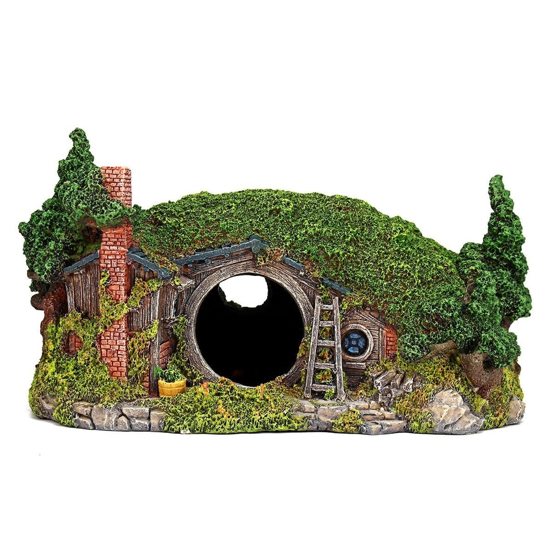 Aquarium Ornament Dwarf House Fish Tank Landscape Hiding Cave Decorations Image 3