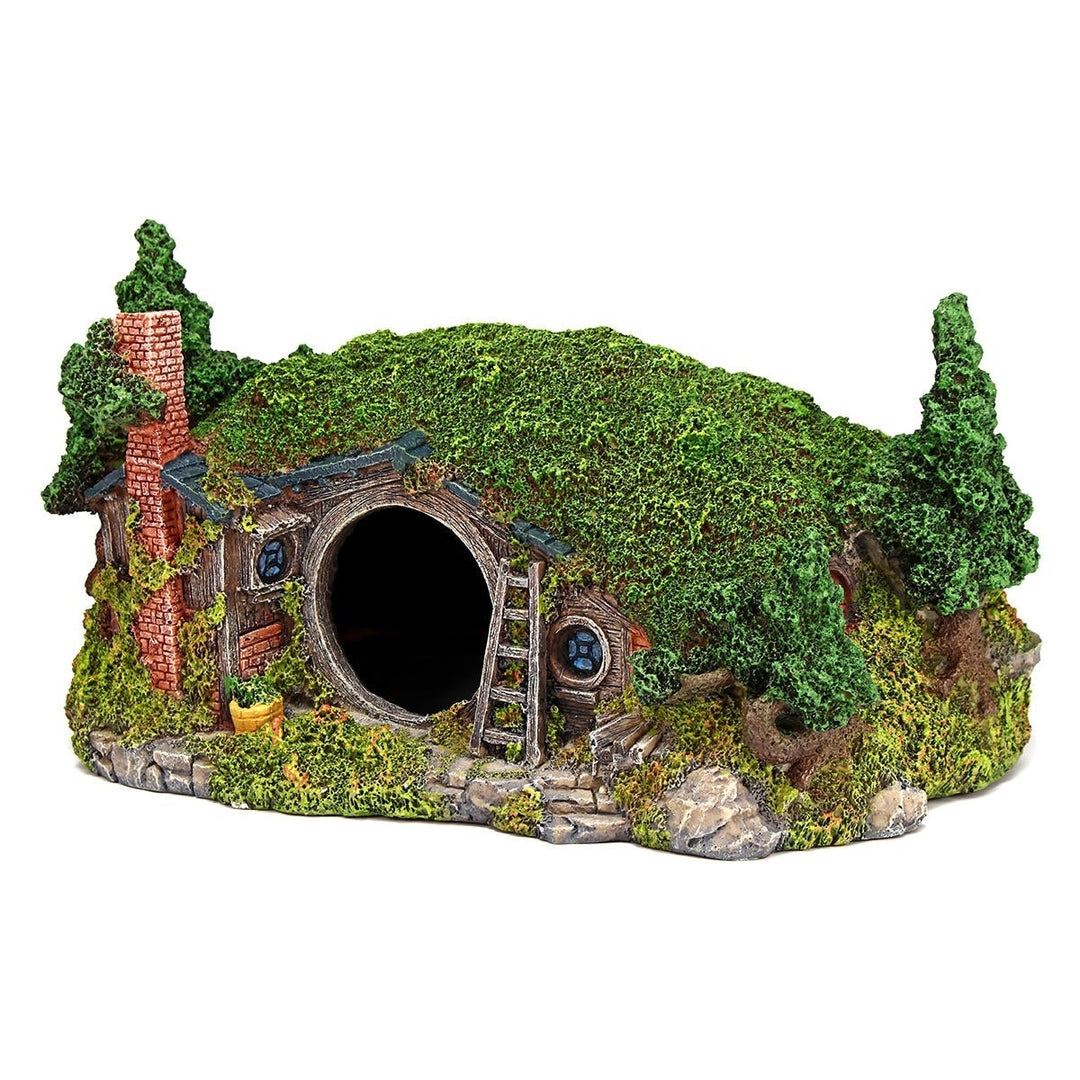 Aquarium Ornament Dwarf House Fish Tank Landscape Hiding Cave Decorations Image 6