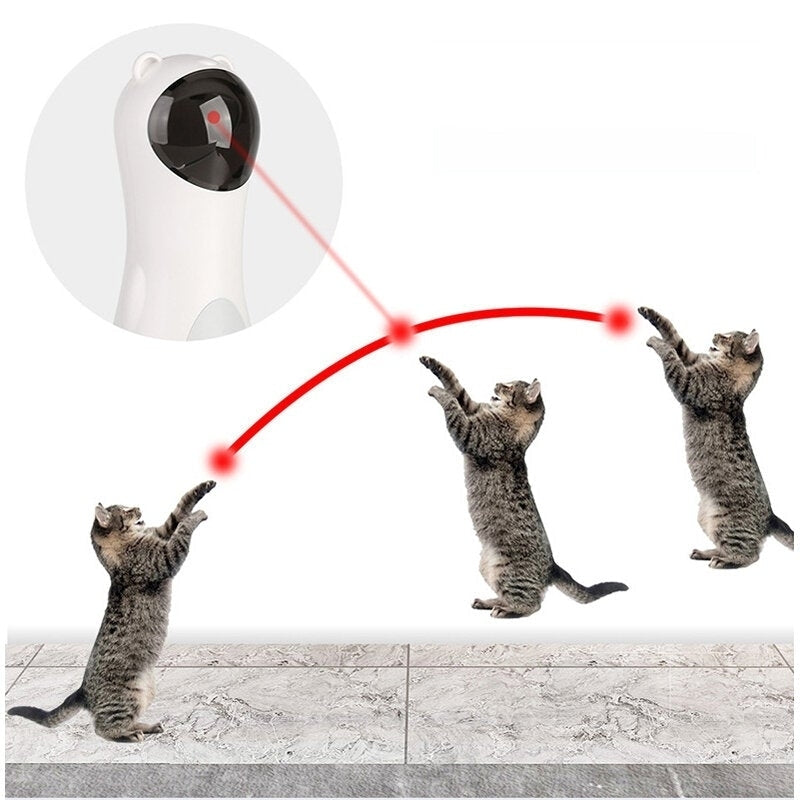 Autoxic Multi-angle Adjustable Cat Interactive LED Laser Toy USB Charge With Mute Motor Funny Toy Cat Sports Training Image 1