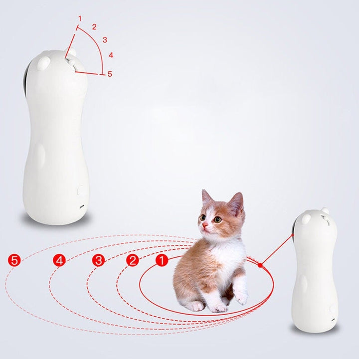 Autoxic Multi-angle Adjustable Cat Interactive LED Laser Toy USB Charge With Mute Motor Funny Toy Cat Sports Training Image 3