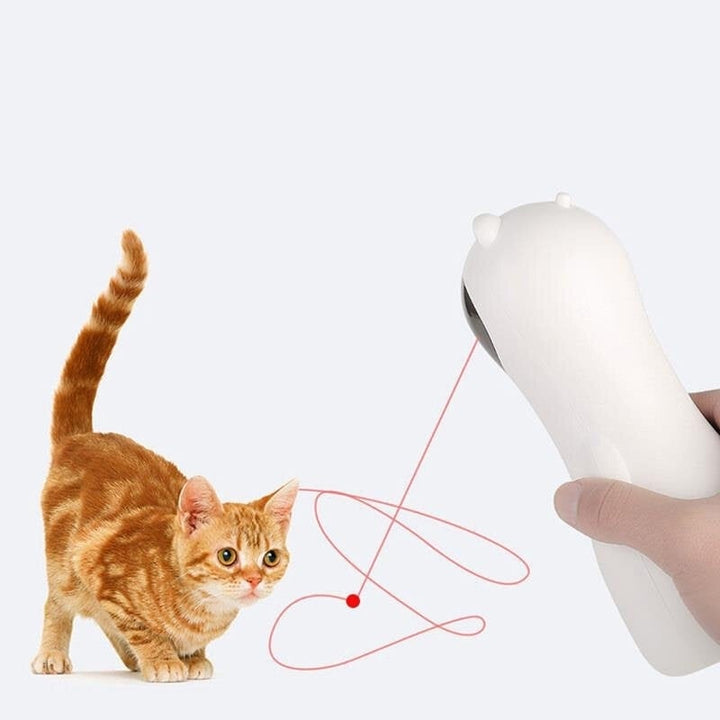 Autoxic Multi-angle Adjustable Cat Interactive LED Laser Toy USB Charge With Mute Motor Funny Toy Cat Sports Training Image 4