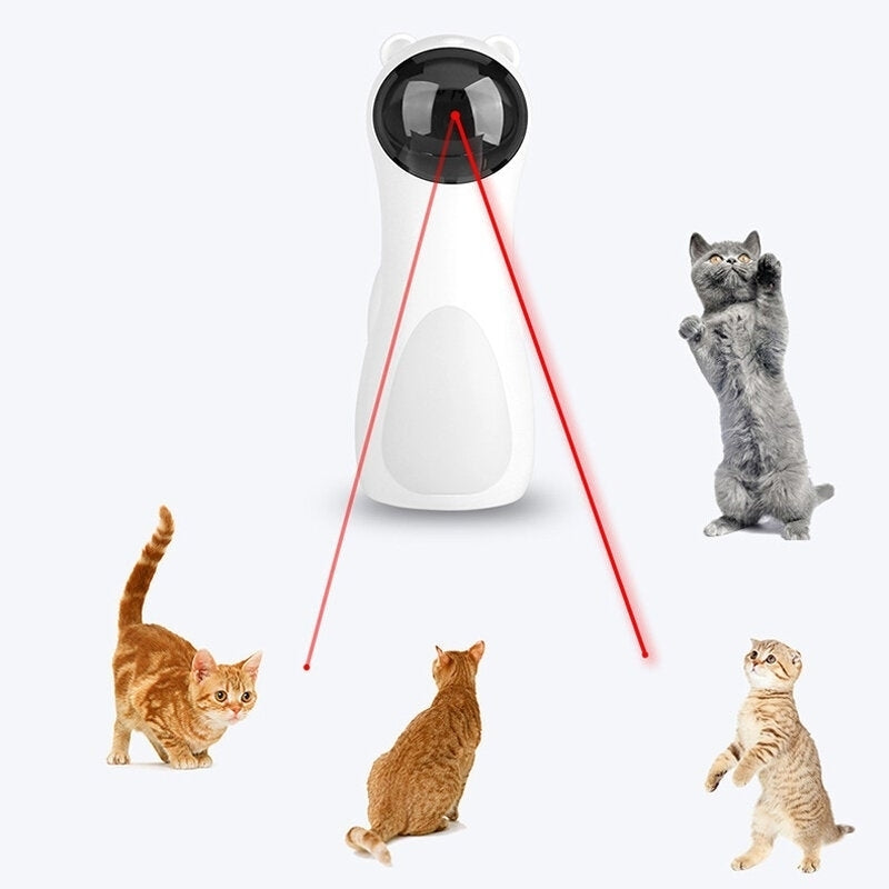 Autoxic Multi-angle Adjustable Cat Interactive LED Laser Toy USB Charge With Mute Motor Funny Toy Cat Sports Training Image 5