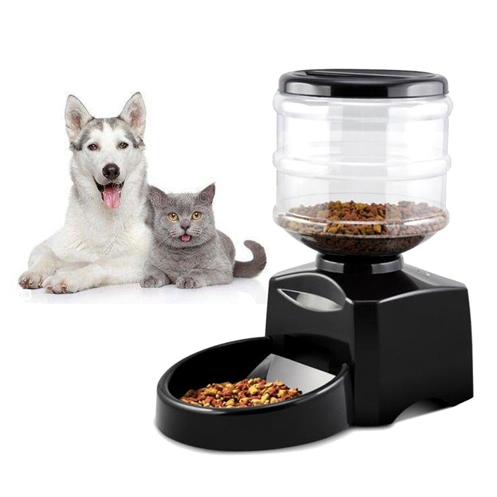 Autoxic Pet Feeder 5.5L Buttoxice Recording Function Feeding Schedule for Cats Dogs Image 1