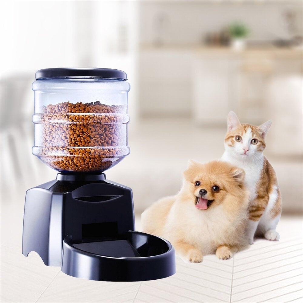 Autoxic Pet Feeder 5.5L Buttoxice Recording Function Feeding Schedule for Cats Dogs Image 6