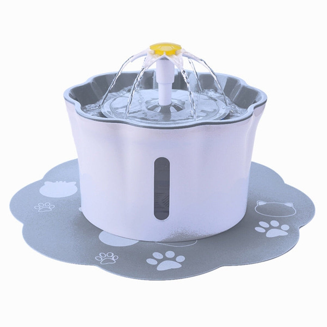 Pet Drinking Fountain 2.6L DC5V USB Charging Lily Shape Image 3