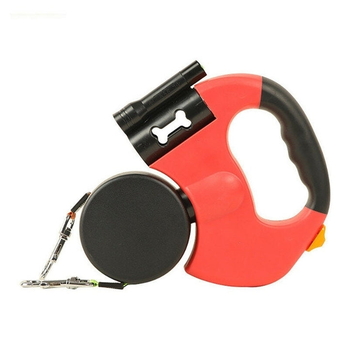 Autoxic Retractable Leash Can Hold Two Pets at The Same Time with Flashlight Lighting Guidance System Reflective Rope Image 7