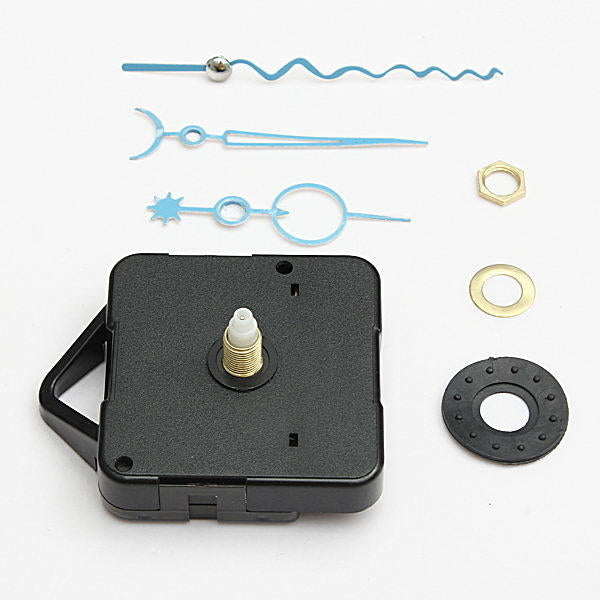 Blue Hands DIY Quartz Black Wall Clock Spindle Movement Mechanism Image 3