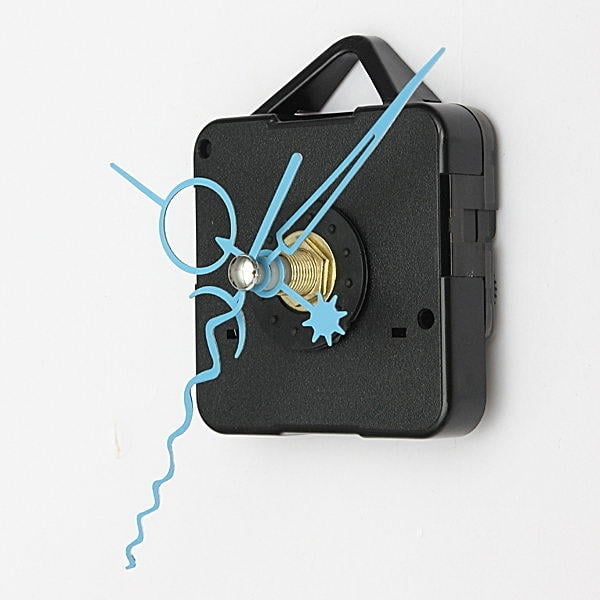 Blue Hands DIY Quartz Black Wall Clock Spindle Movement Mechanism Image 5