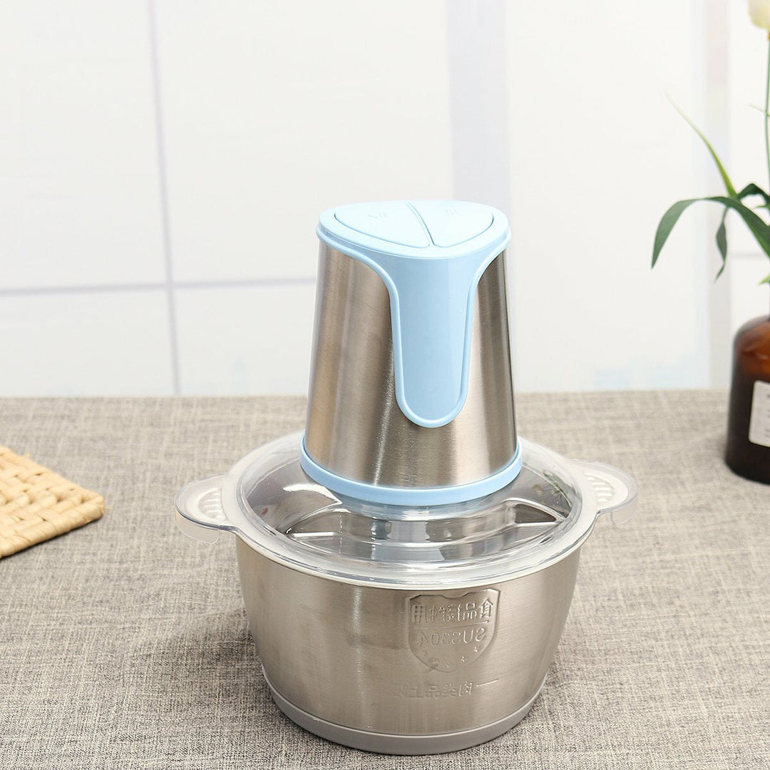 Blender Stainless Steel Meat Grinder Home Electric Chopper Food Mincing Machine 300W 2L Image 10