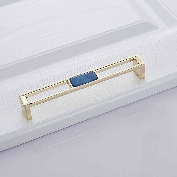 Blue Nordic Marble Shell Cabinet Handle Knobs Drawer and Wardrobe Door Pulls Image 5